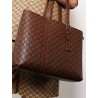 GG Emblem leather shopping bag