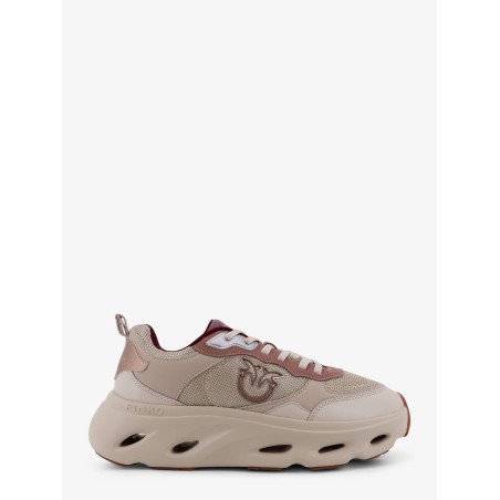 Nylon sneakers with leather inserts