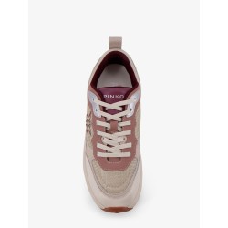 Nylon sneakers with leather inserts
