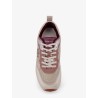Nylon sneakers with leather inserts