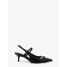 Gloria 18 leather pumps with metal lettering detail