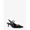 Gloria 18 leather pumps with metal lettering detail