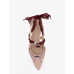 Gianira leather ballerinas with suede inserts