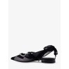 Gianira leather ballerinas with suede inserts