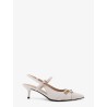 Gloria 18 leather pump with metal lettering detail