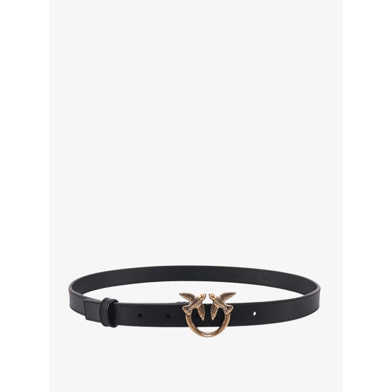 Berry leather belt