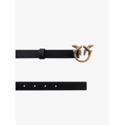 Berry leather belt