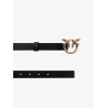Berry leather belt