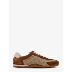 Gucci Shift suede sneakers with GG Supreme Fabric inserts