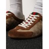 Gucci Shift suede sneakers with GG Supreme Fabric inserts