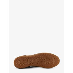 Gucci Shift suede sneakers with GG Supreme Fabric inserts
