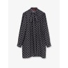 Short silk twill dress