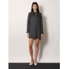Short silk twill dress