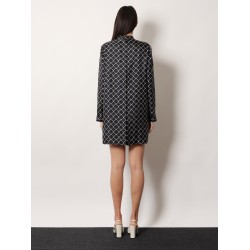 Short silk twill dress