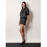 Lightweight Lamé Wool Tweed Shorts