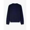 Wool sweater with frontal embroidered logo
