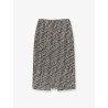 Midi skirt in laminated bouclé fabric
