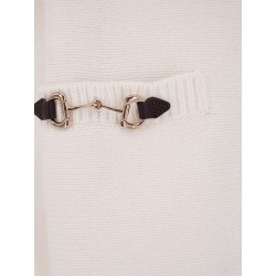 Wool and cashmere cardigan with metal Horsebit