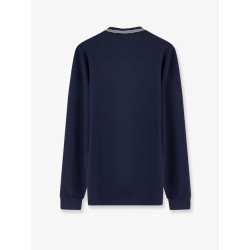 Cotton polo shirt with asymmetric metal zip detail