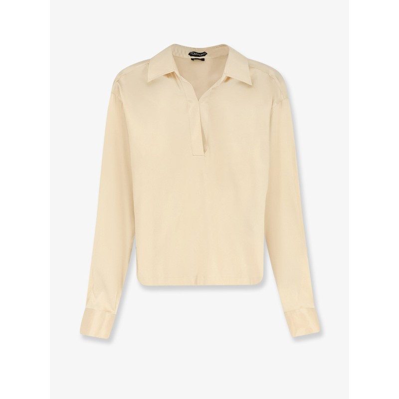 Stretch satin shirt