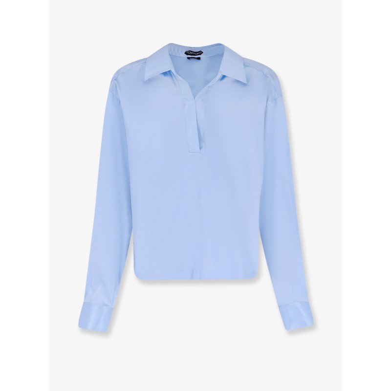 Stretch satin shirt