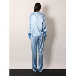 Stretch satin shirt