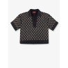 Lightweight lamé wool tweed top