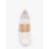 Open leather sneakers