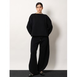 Boatneck cotton sweatshirt