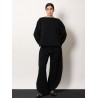 Boatneck cotton sweatshirt