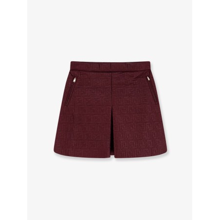 Quilted nylon mini skirt