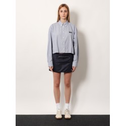 Pin check cotton shirt