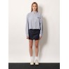 Pin check cotton shirt