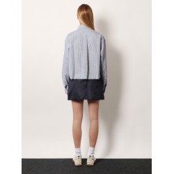 Pin check cotton shirt