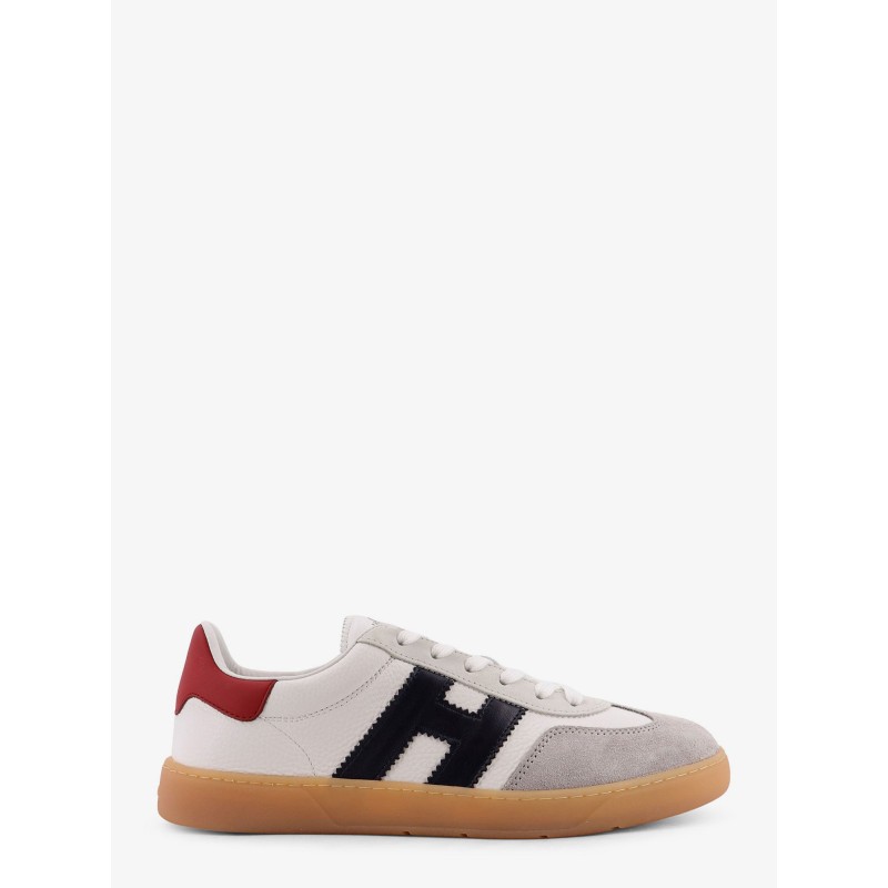 Leather sneakers with suede inserts