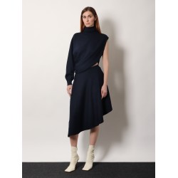 Cut-Out virgin wool dress