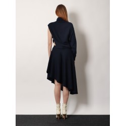 Cut-Out virgin wool dress