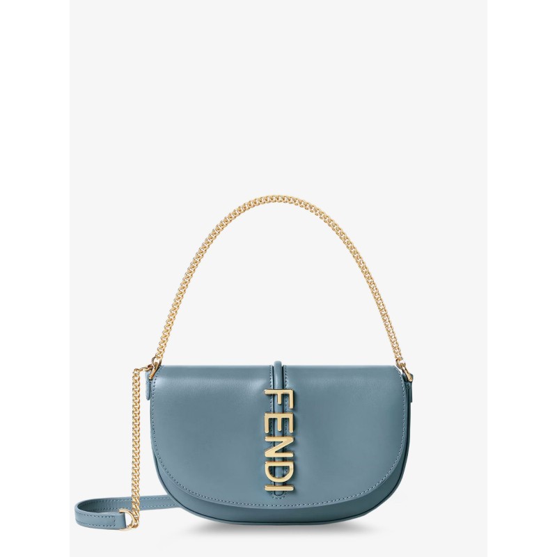 Wallet on Chain Fendigraphy leather crossbody bag