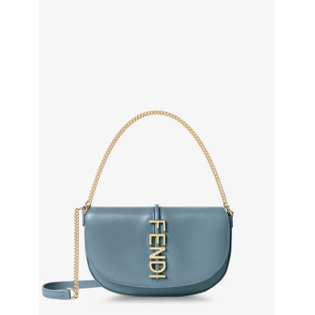 Wallet on Chain Fendigraphy leather crossbody bag