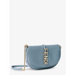 Wallet on Chain Fendigraphy leather crossbody bag