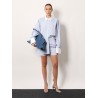 Oversize striped cotton shirt