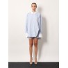 Oversize striped cotton shirt