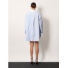 Oversize striped cotton shirt