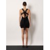 Viscose blend mini dress