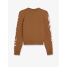 Wool sweater with logo inlay