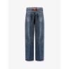 Denim jeans with back logo label