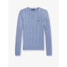 Cotton sweater with embroidered logo on the front