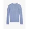 Cotton sweater with embroidered logo on the front