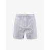 Striped cotton shorts