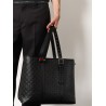 GG Emblem  leather shopping bag with embossed GG motif